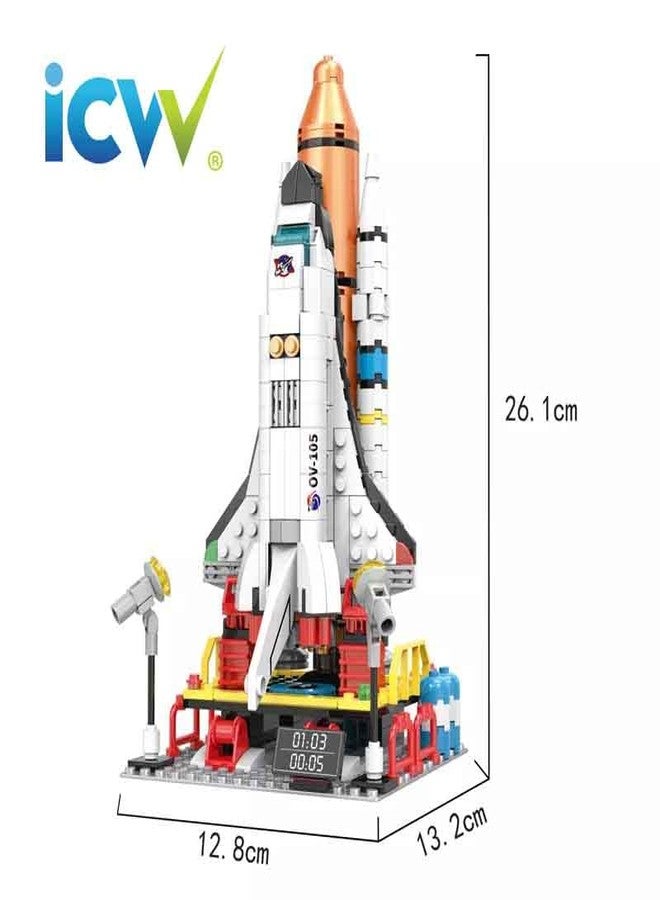 ICW Space Shuttle Construction Satellite Series DIY Building Blocks for Kids 404 PCS/ 4421,Red - Image 3